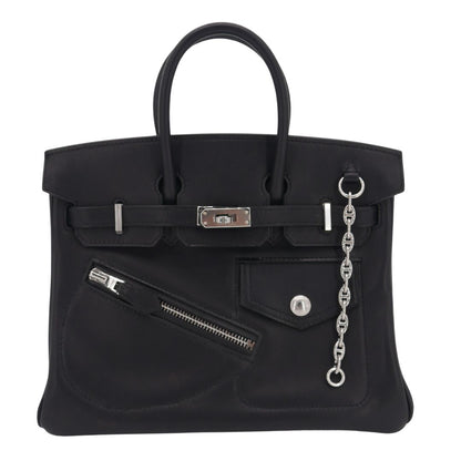 Hermès 25cm Birkin Rock Black Volupto Leather Palladium Hardware