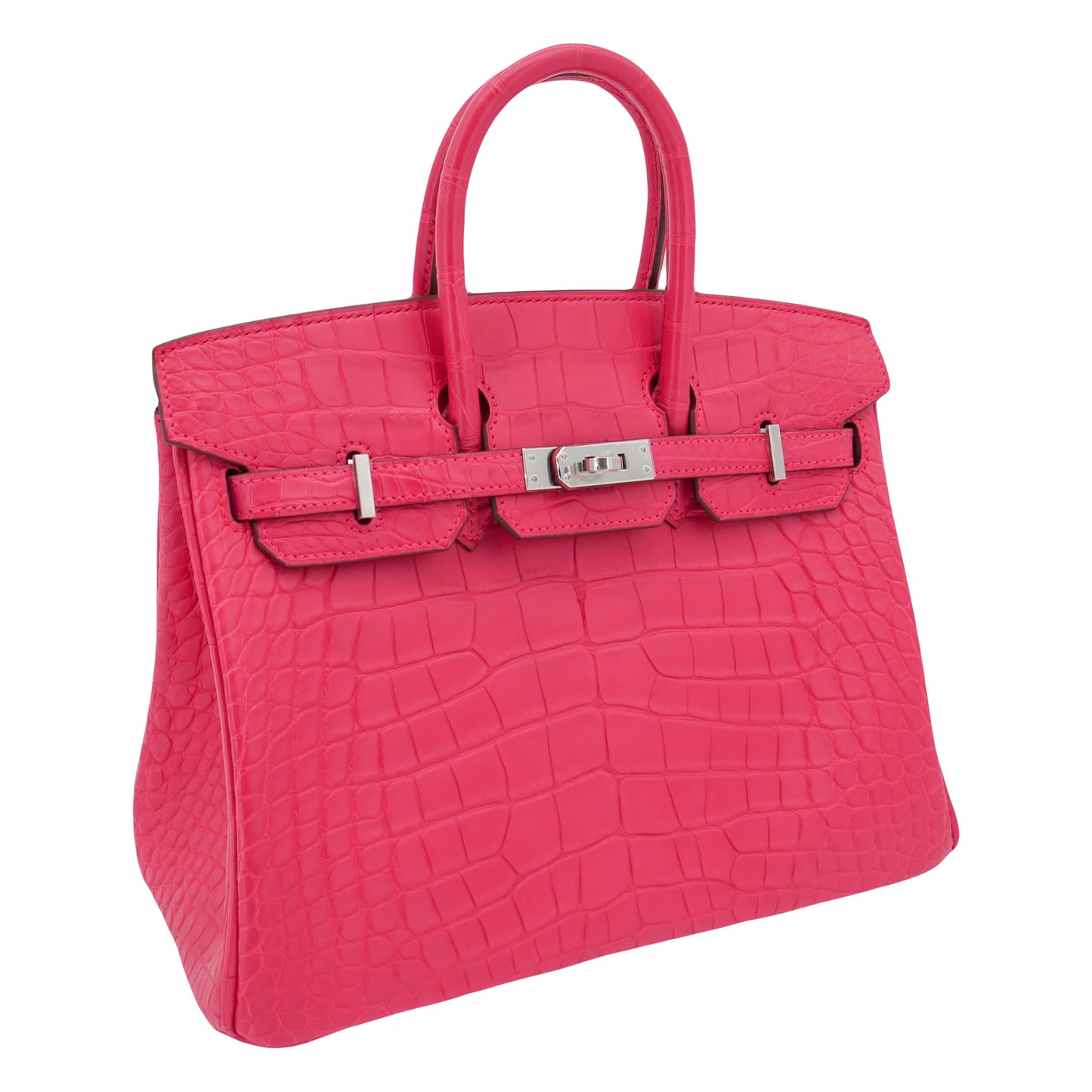 Hermès 25cm Birkin Rose Extreme Matte Alligator Palladium Hardware