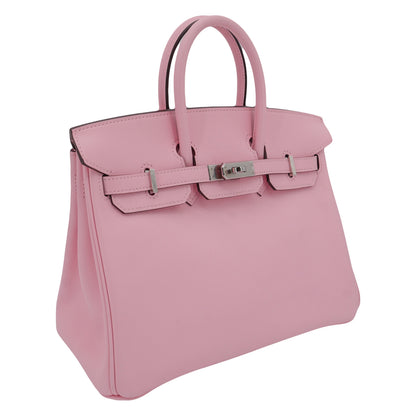 Hermès 25cm Birkin Rose Sakura Swift Leather Palladium Hardware