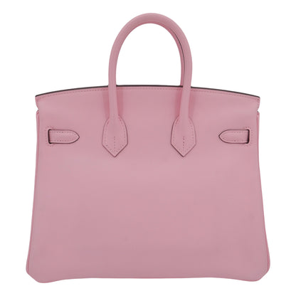 Hermès 25cm Birkin Rose Sakura Swift Leather Palladium Hardware
