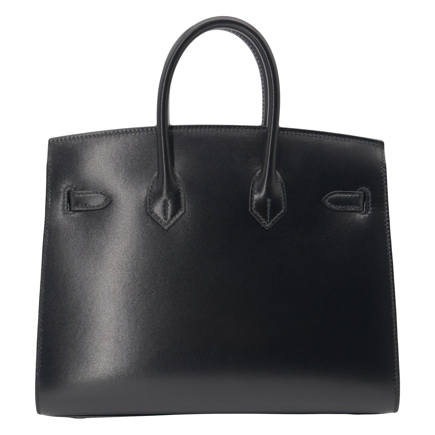 Hermès 25cm Birkin Sellier Black Box Calf Leather Palladium Hardware