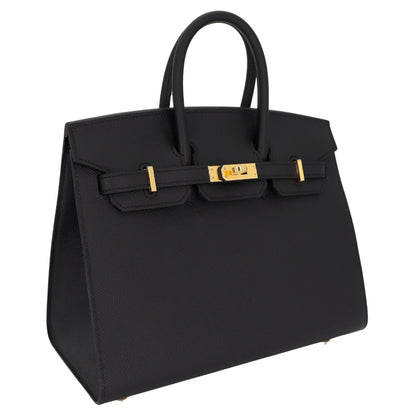 Hermès 25cm Birkin Sellier Black Epsom Leather Gold Hardware