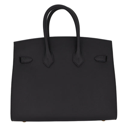 Hermès 25cm Birkin Sellier Black Epsom Leather Gold Hardware