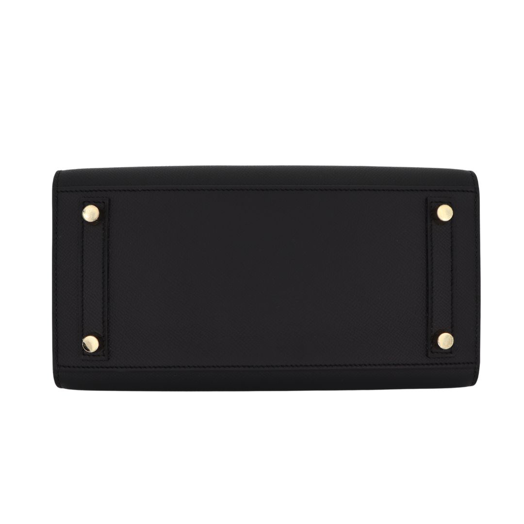 Hermès 25cm Birkin Sellier Black Epsom Leather Gold Hardware