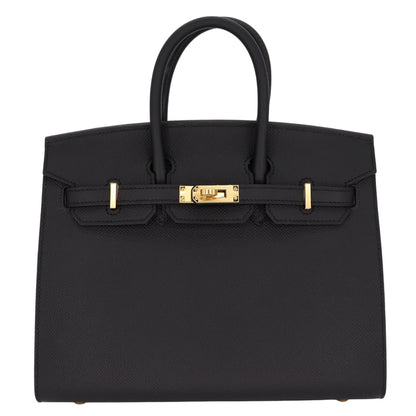 Hermès 25cm Birkin Sellier Black Epsom Leather Gold Hardware
