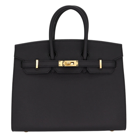 Hermès 25cm Birkin Sellier Black Epsom Leather Gold Hardware