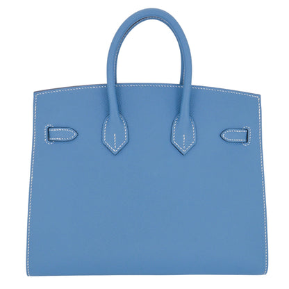 Hermès 25cm Birkin Sellier Bleu Jean Epsom Leather Gold Hardware