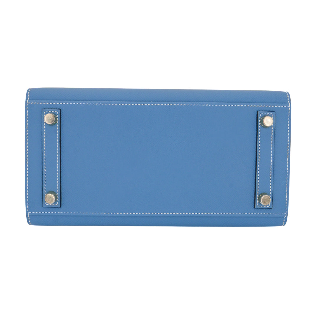 Hermès 25cm Birkin Sellier Bleu Jean Epsom Leather Gold Hardware