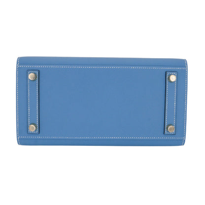 Hermès 25cm Birkin Sellier Bleu Jean Epsom Leather Gold Hardware