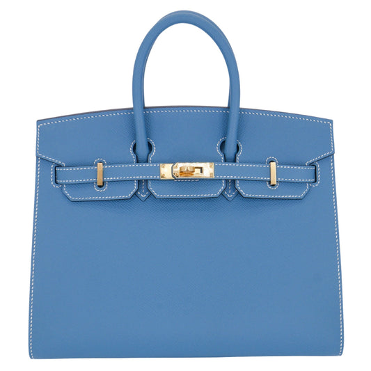 Hermès 25cm Birkin Sellier Bleu Jean Epsom Leather Gold Hardware