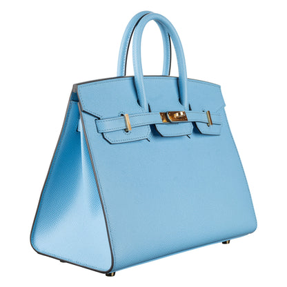Hermès 25cm Birkin Sellier Celeste Epsom Leather Gold Hardware