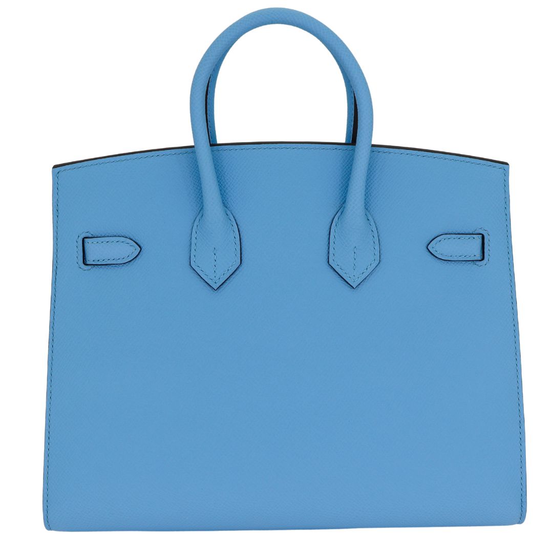 Hermès 25cm Birkin Sellier Celeste Epsom Leather Palladium Hardware