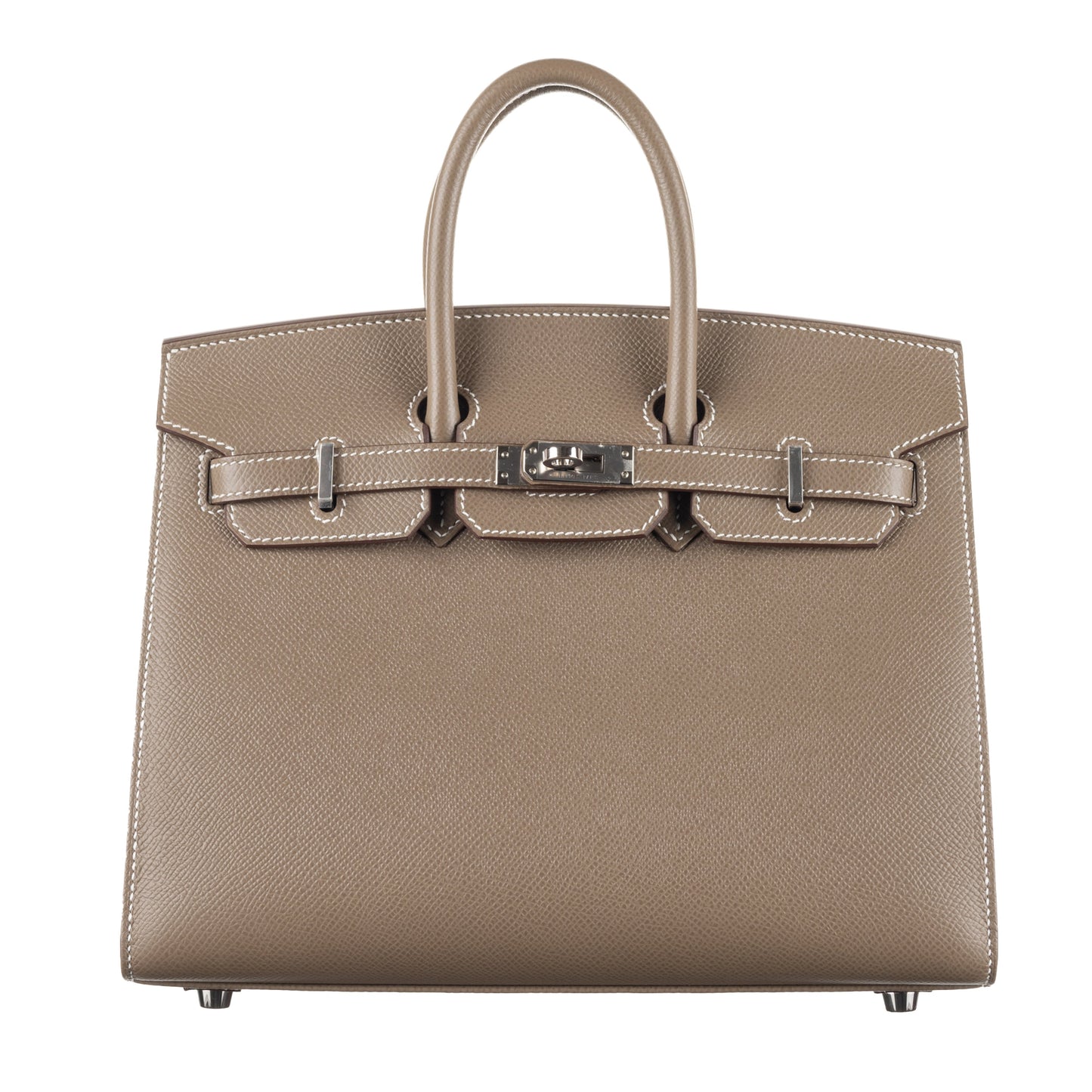 Hermès 25cm Birkin Sellier Etoupe Epsom Leather Palladium Hardware