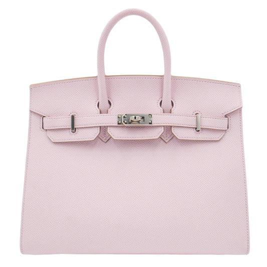 Hermès 25cm Birkin Sellier Mauve Pale Epsom Leather Palladium Hardware