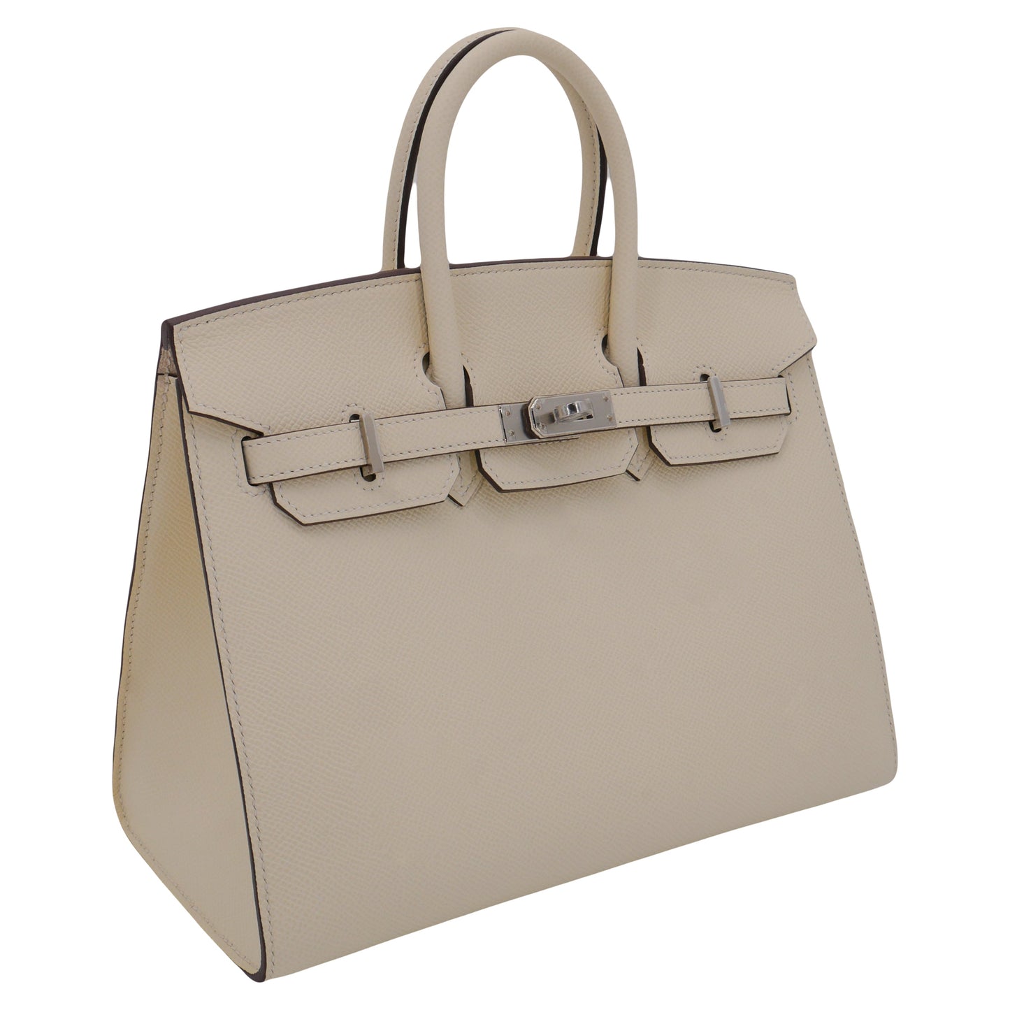 Hermès 25cm Birkin Sellier Nata Epsom Leather Palladium Hardware