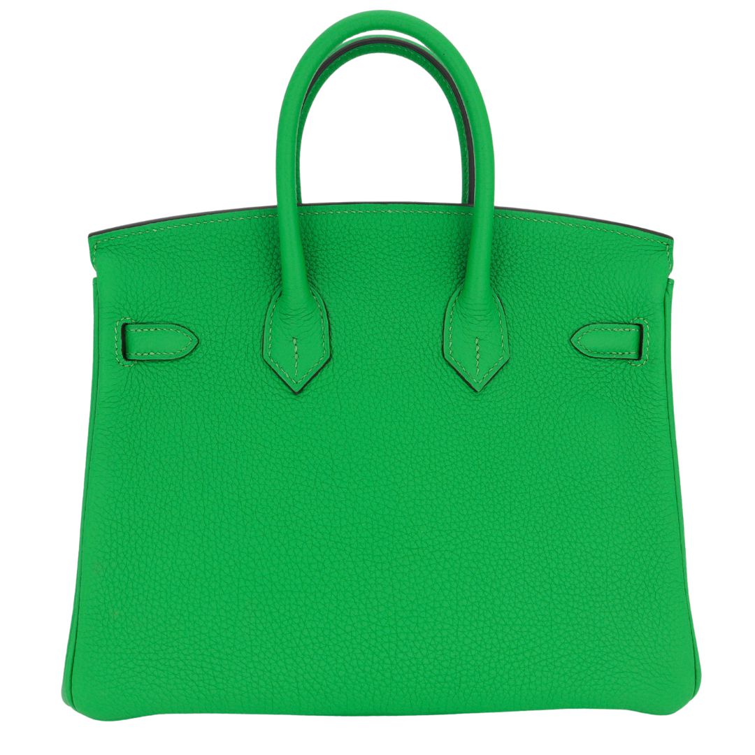 Hermès 25cm Birkin Verso Bambou Togo Leather Palladium Hardware