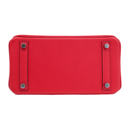 Hermès 25cm Birkin Verso Rouge Casaque Togo Leather Palladium Hardware