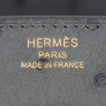 Hermès 25cm Birkin Vert Amande Ostrich Gold Hardware