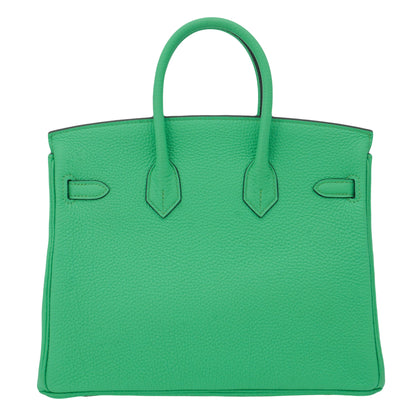 Hermès 25cm Birkin Vert Comics Togo Leather Palladium Hardware