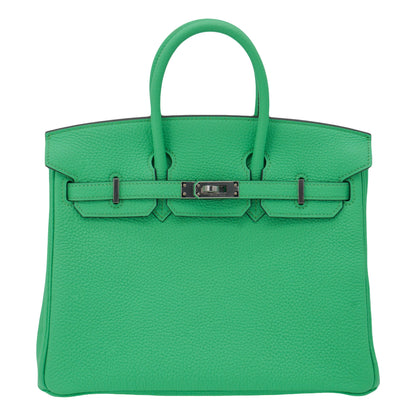 Hermès 25cm Birkin Vert Comics Togo Leather Palladium Hardware