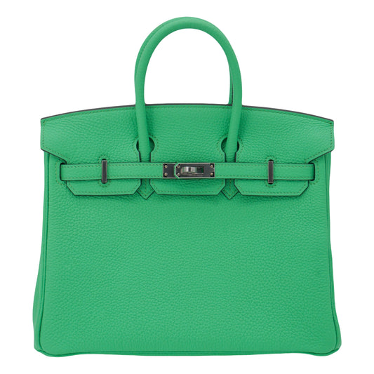Hermès 25cm Birkin Vert Comics Togo Leather Palladium Hardware