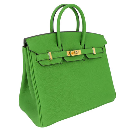 Hermès 25cm Birkin Vert Yucca Togo Leather Gold Hardware