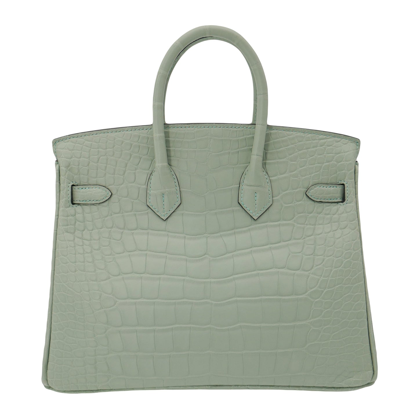 Hermès 25cm Birkin Vert d'Eau Matte Alligator Gold Hardware