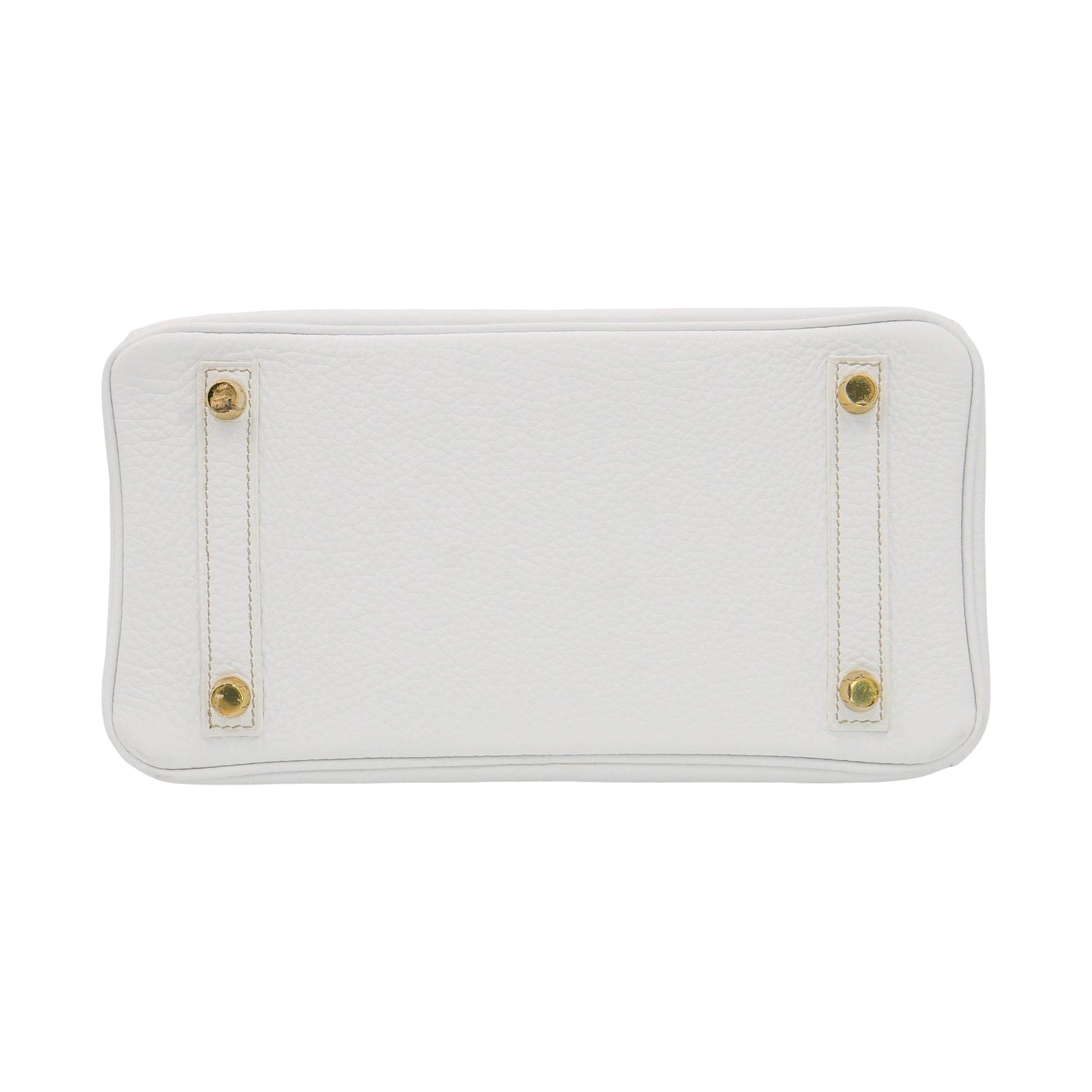 Hermès 25cm Birkin White Clemence Leather Gold Hardware