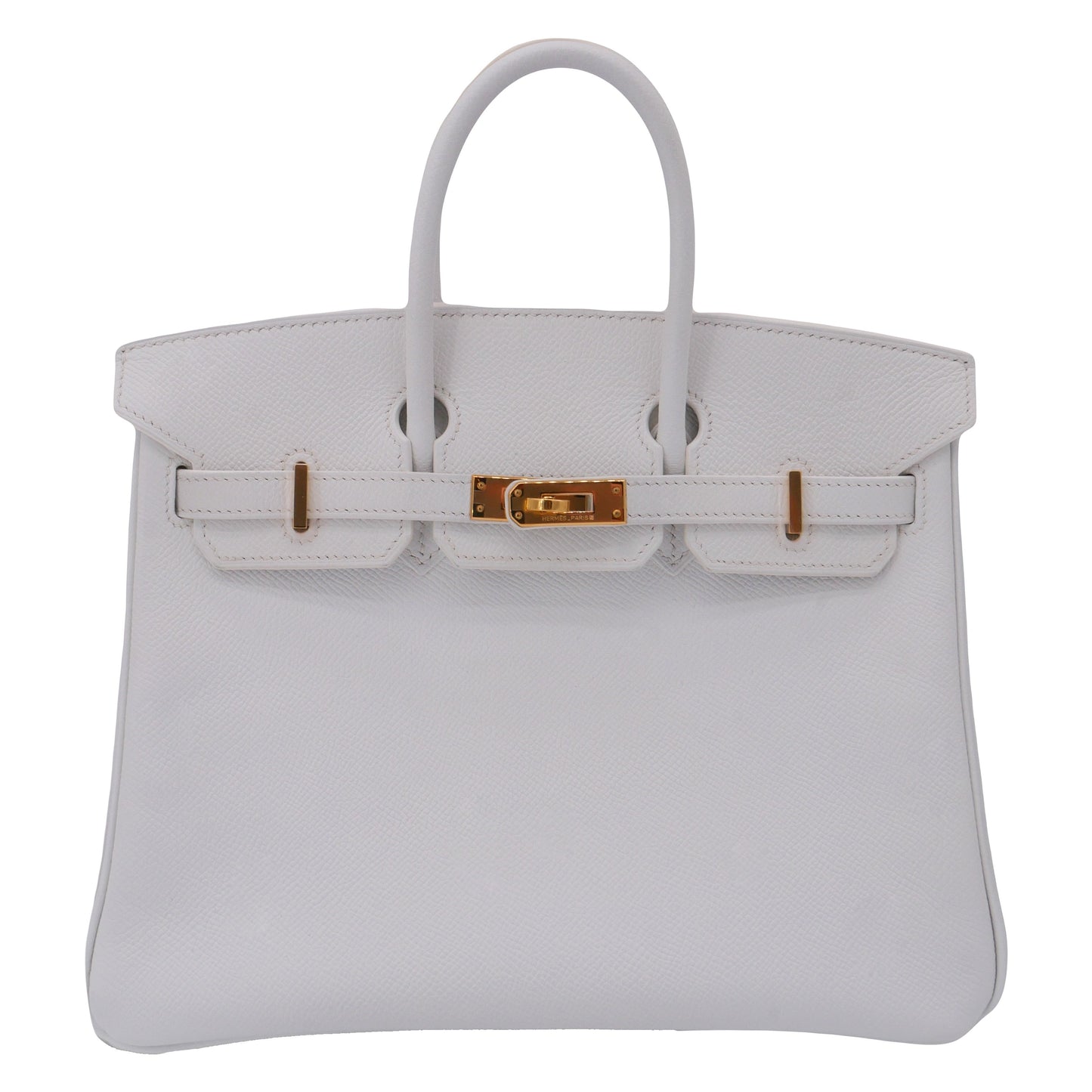 Hermès 25cm Birkin White Epsom Leather Gold Hardware