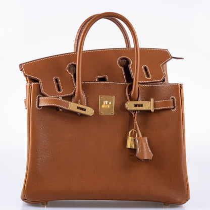 Hermès 3 in 1 Birkin 30 Fauve Barenia Faubourg and Toile Gold Hardware