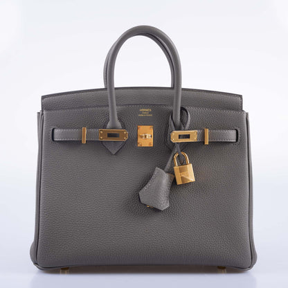 Hermès Birkin 25 Gris Meyer Togo Gold Hardware