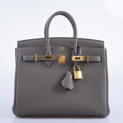 Hermès Birkin 25 Gris Meyer Togo Gold Hardware