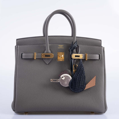 Hermès Birkin 25 Gris Meyer Togo Gold Hardware