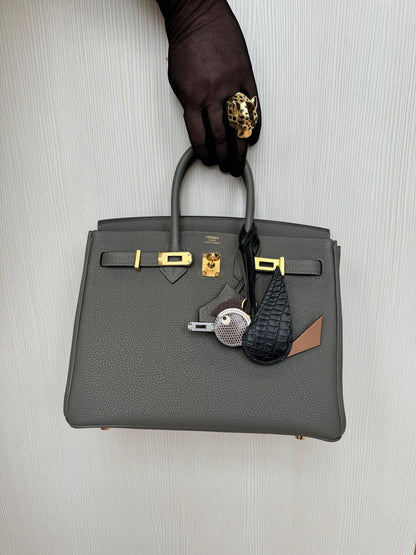Hermès Birkin 25 Gris Meyer Togo Gold Hardware