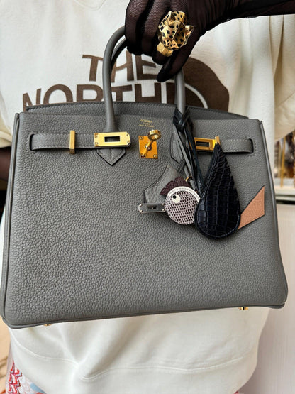 Hermès Birkin 25 Gris Meyer Togo Gold Hardware