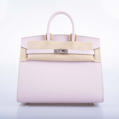 Hermès Birkin 25 Sellier Mauve Pale Epsom Palladium Hardware