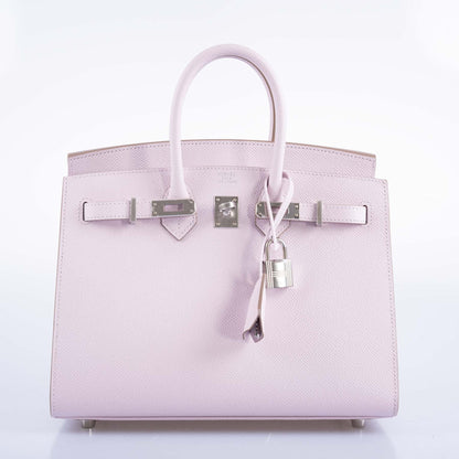 Hermès Birkin 25 Sellier Mauve Pale Epsom Palladium Hardware
