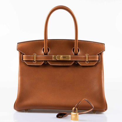 Hermès Birkin 30 Barenia Faubourg Gold Hardware - 2019, D