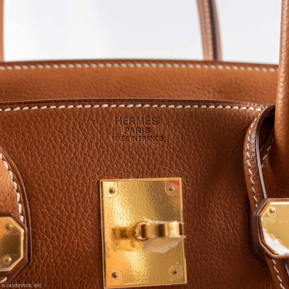 Hermès Birkin 30 Barenia Faubourg Gold Hardware - 2019, D