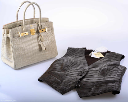 Hermès Birkin 30 Beton Matte Alligator Gold Hardware - A