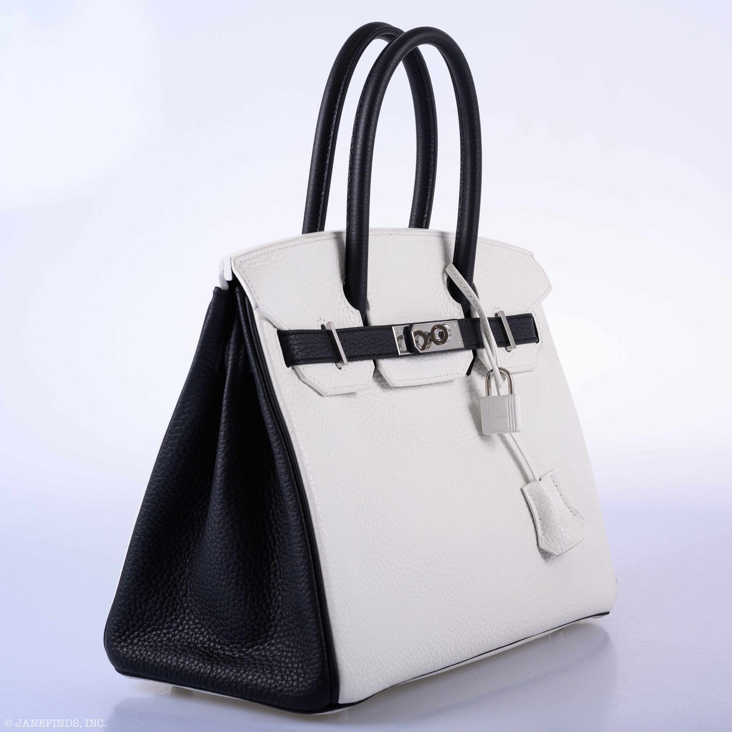 Hermès Birkin 30 Bi-Color Black & White Togo Palladium Hardware - 2018, C