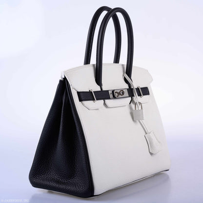 Hermès Birkin 30 Bi-Color Black & White Togo Palladium Hardware - 2018, C