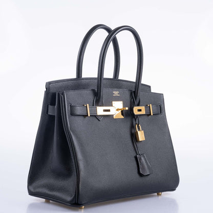 Hermès Birkin 30 Black Epsom Gold Hardware