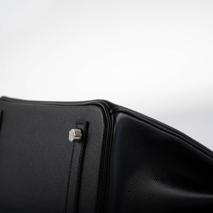 Hermès Birkin 30 Black Epsom with Palladium Hardware - 2019, D