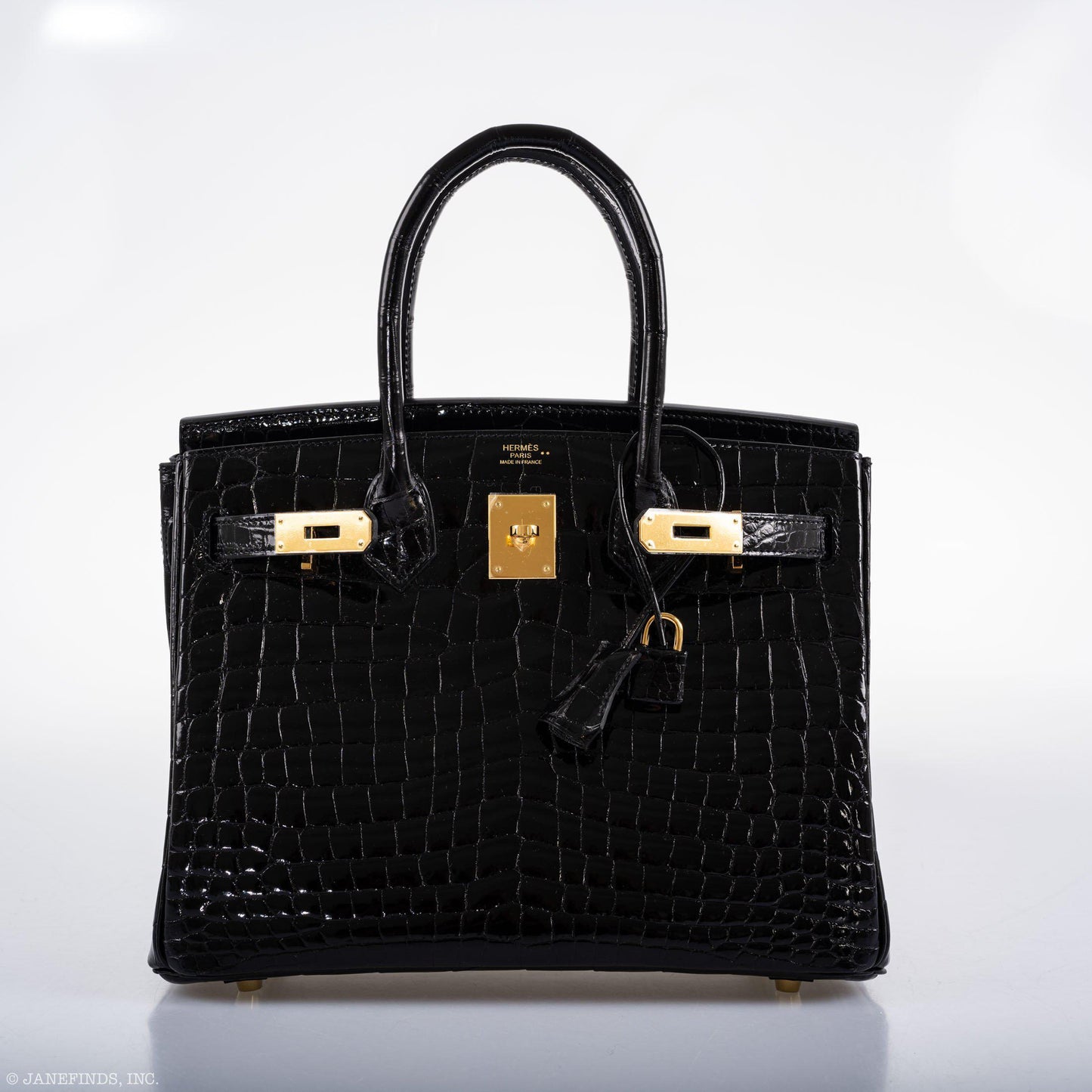 Hermès Birkin 30 Black Nilo Crocodile Gold Hardware - 2019, D