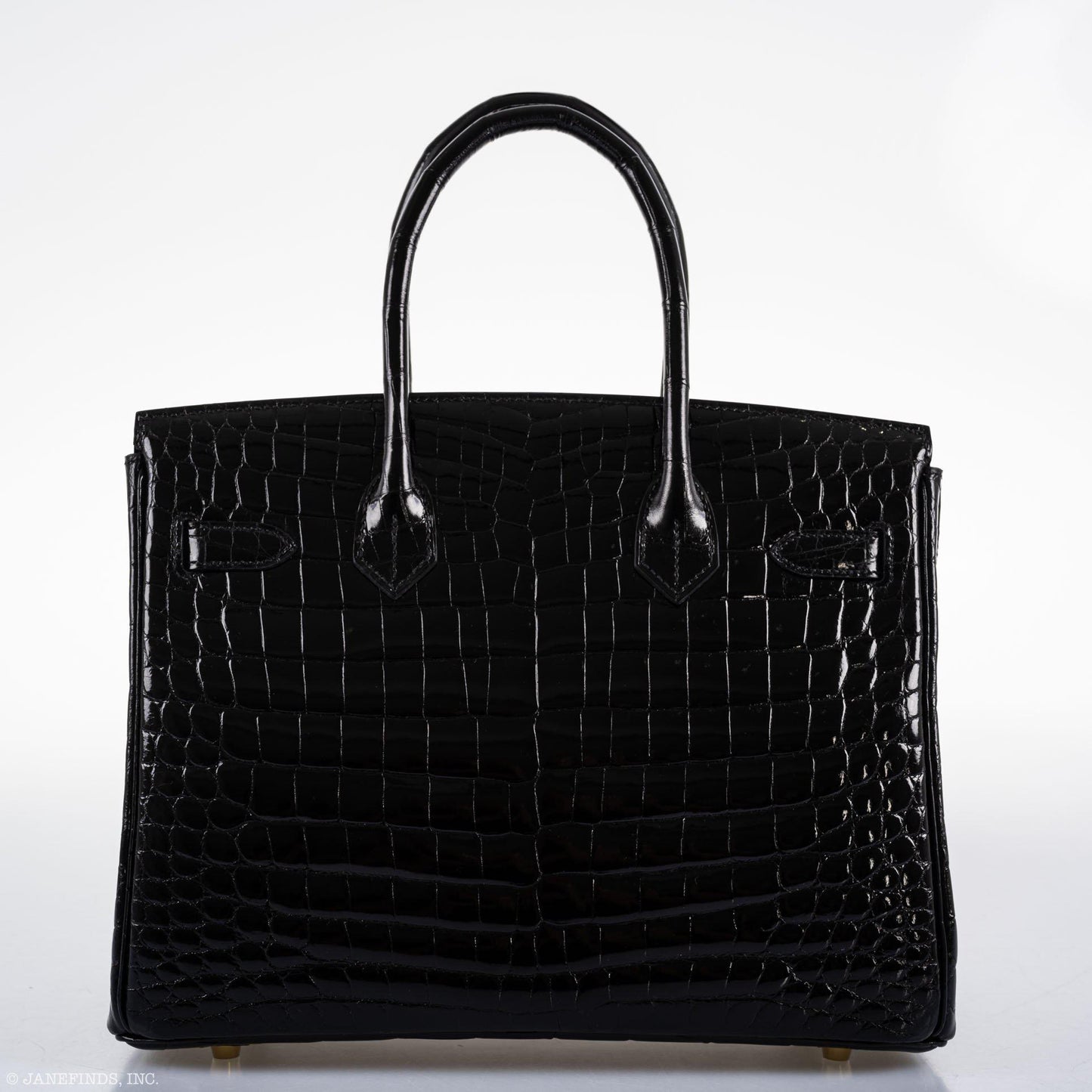 Hermès Birkin 30 Black Nilo Crocodile Gold Hardware - 2019, D
