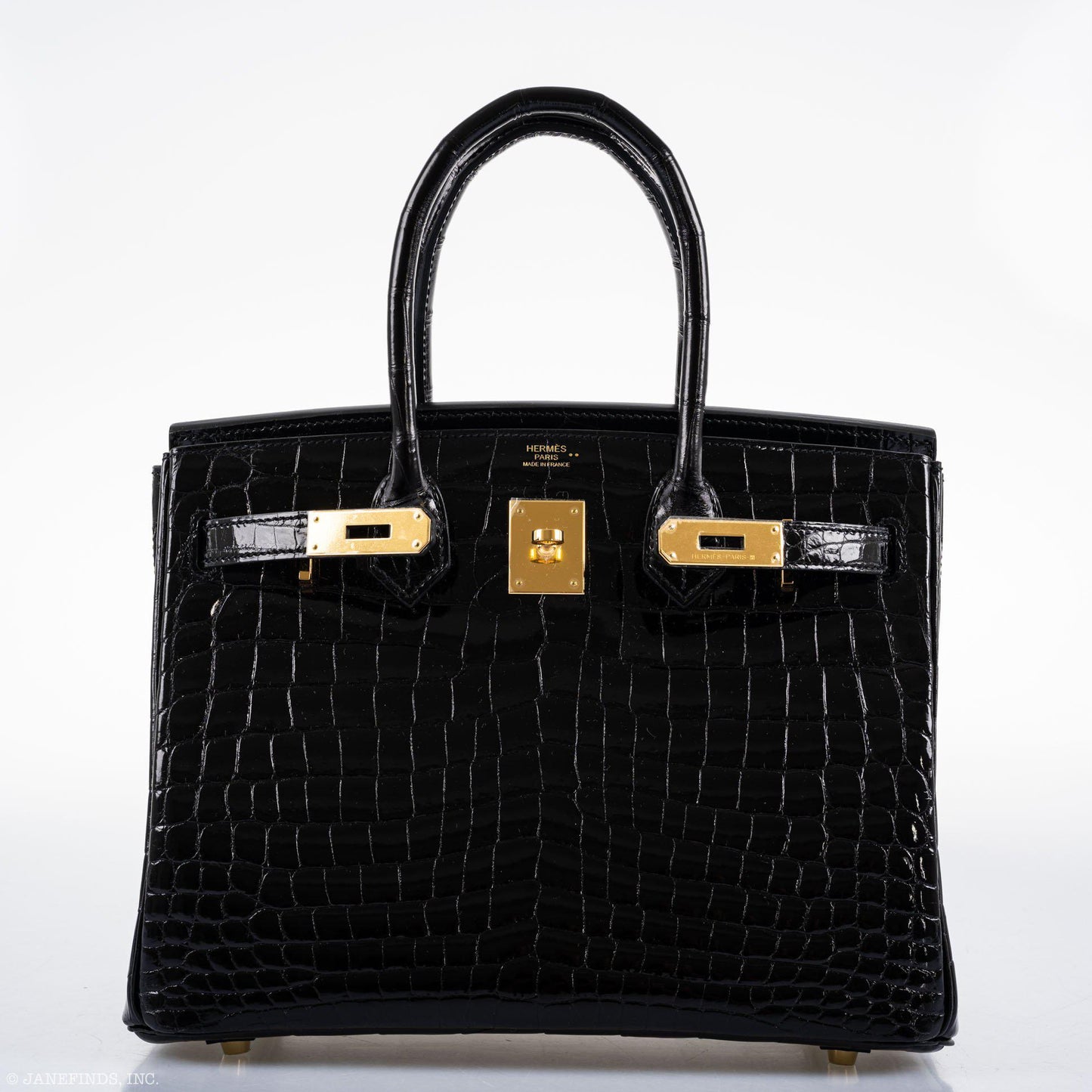 Hermès Birkin 30 Black Nilo Crocodile Gold Hardware - 2019, D