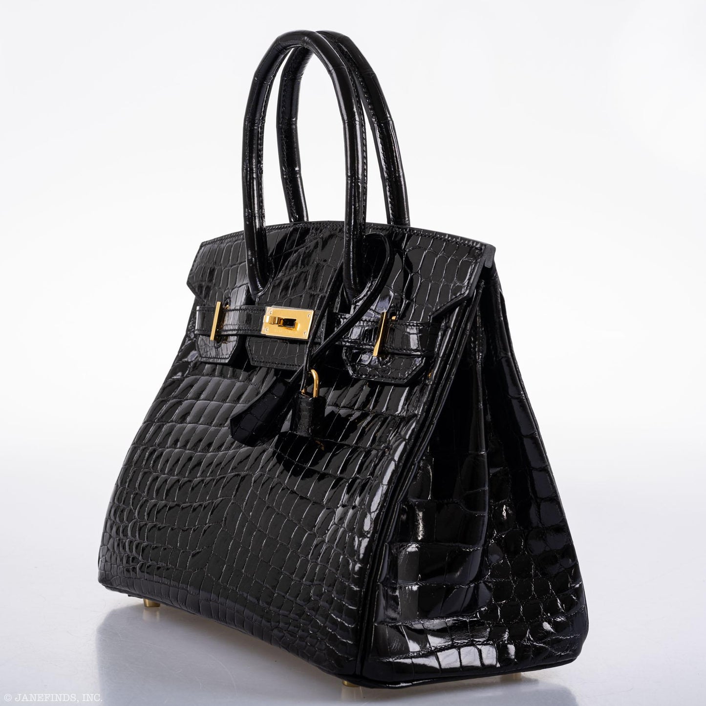 Hermès Birkin 30 Black Nilo Crocodile Gold Hardware - 2019, D