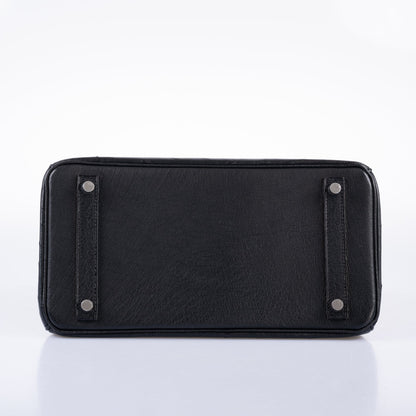 Hermès Birkin 30 Black Ostrich with Palladium Hardware