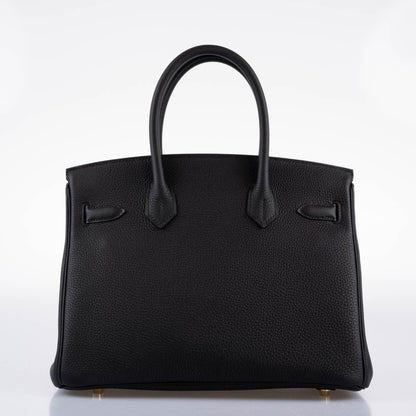 Hermès Birkin 30 Black Togo Gold Hardware - 2021, Z
